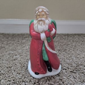Vintage Santa Ceramic Candle Holder